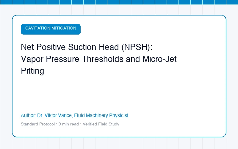 Net Positive Suction Head (NPSH): Vapor Pressure Thresholds and Micro-Jet Pitting