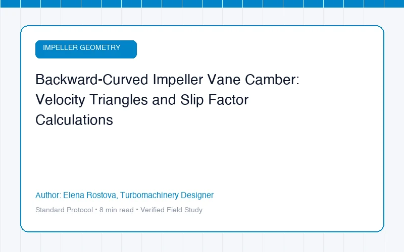 Backward-Curved Impeller Vane Camber: Velocity Triangles and Slip Factor Calculations
