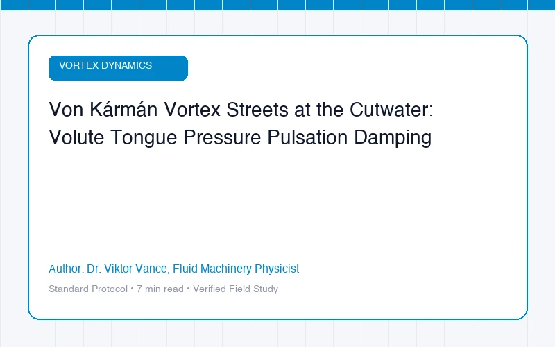 Von Kármán Vortex Streets at the Cutwater: Volute Tongue Pressure Pulsation Damping