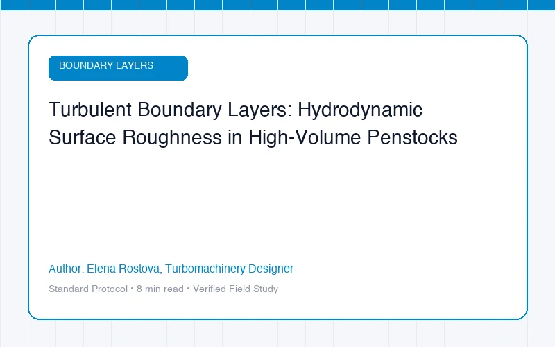 Turbulent Boundary Layers: Hydrodynamic Surface Roughness in High-Volume Penstocks